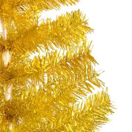 Set brad de crăciun artificial cu led&globuri auriu 210 cm pet, 5 image
