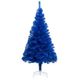 Set pom crăciun artificial led-uri&globuri albastru 240cm pvc, 2 image