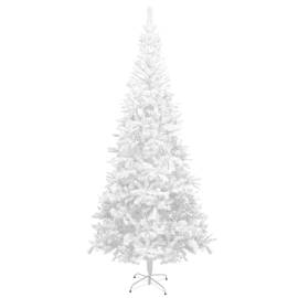 Brad crăciun artificial cu led-uri & globuri alb 240 cm l, 3 image
