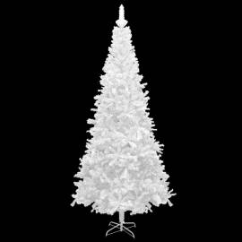 Brad crăciun artificial cu led-uri & globuri alb 240 cm l, 2 image