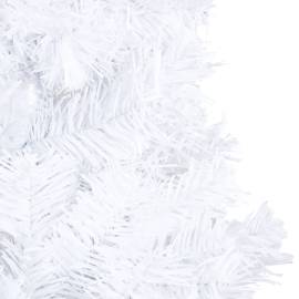 Brad de crăciun artficial cu led-uri&globuri, alb, 210 cm, pvc, 3 image