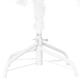 Brad de crăciun artficial cu led-uri&globuri, alb, 210 cm, pvc, 4 image