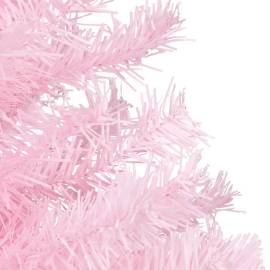 Pom de crăciun artificial cu led-uri/globuri, roz, 120 cm pvc, 4 image