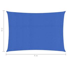 Pânză parasolar, albastru, 2x4 m, hdpe, 160 g/m², 6 image