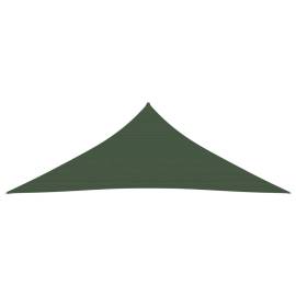 Pânză parasolar, verde închis, 3,6x3,6x3,6 m, hdpe, 160 g/m², 3 image