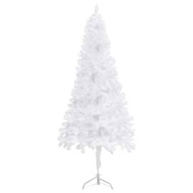 Brad de crăciun artificial de colț cu led, alb, 150 cm, pvc, 3 image