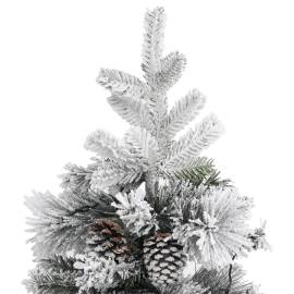 Brad de crăciun cu zăpadă & led-uri & conuri, 225 cm, pvc&pe, 7 image