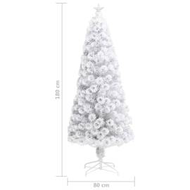 Pom de crăciun artificial cu led-uri, alb, 180 cm, fibră optică, 9 image