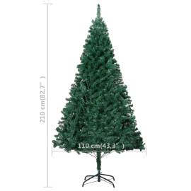 Pom de crăciun artificial cu ramuri groase, verde, 210 cm, pvc, 6 image