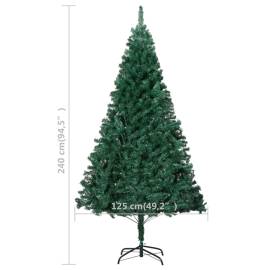 Pom de crăciun artificial cu ramuri groase, verde, 240 cm, pvc, 6 image