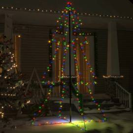 Brad crăciun conic 240 led-uri, 118x180 cm, interior & exterior, 3 image