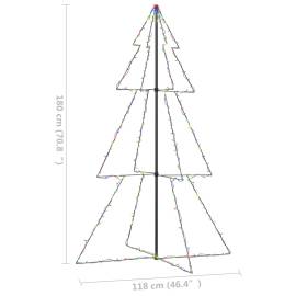 Brad crăciun conic 240 led-uri, 118x180 cm, interior & exterior, 8 image