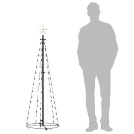 Brad de crăciun conic, 84 led-uri, alb cald, 50x150 cm, 7 image