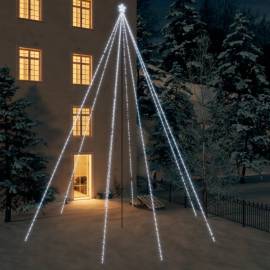 Cascadă lumini brad crăciun 1300 leduri alb rece 8 m, int./ext.