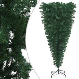 Pom de crăciun artificial inversat, cu suport, verde, 210 cm