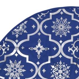 Covor fustă de brad crăciun cu șosetă albastru 150 cm țesătură, 7 image