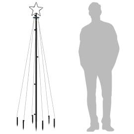 Brad de crăciun, 108 led-uri alb rece, 180 cm, cu țăruș, 7 image