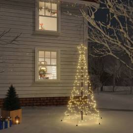 Brad de crăciun, 200 led-uri alb calde, cu țăruș, 180 cm