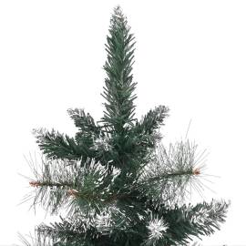 Brad de crăciun artificial cu suport verde și alb 90 cm pvc, 5 image