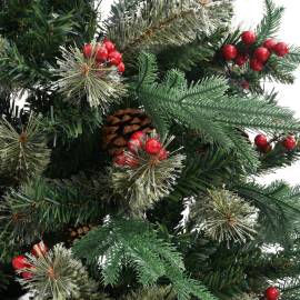 Brad de crăciun cu conuri de pin, verde, 195 cm, pvc&pe, 3 image