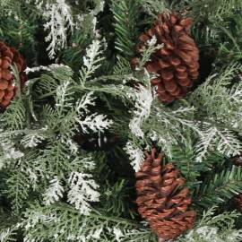 Brad de crăciun cu conuri de pin, verde/alb, 120 cm, pvc&pe, 3 image