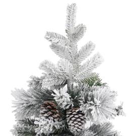 Brad de crăciun cu zăpadă & conuri, 195 cm, pvc&pe, 5 image