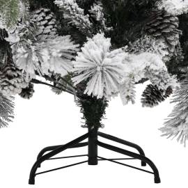 Brad de crăciun cu zăpadă & conuri, 225 cm, pvc&pe, 4 image