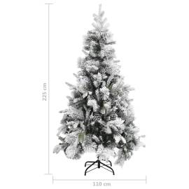 Brad de crăciun cu zăpadă & conuri, 225 cm, pvc&pe, 6 image