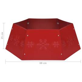 Fustă brad de crăciun, roșu, Ø68x25 cm, 7 image