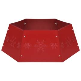 Fustă brad de crăciun, roșu, Ø68x25 cm, 2 image