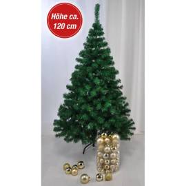 Hi brad de crăciun cu suport din metal, verde, 120 cm, 2 image