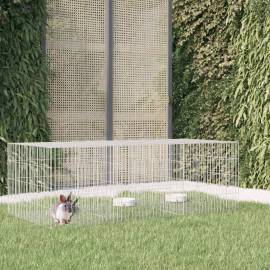 Cușcă pentru iepuri, 3 panouri, 163x79x54 cm, fier galvanizat