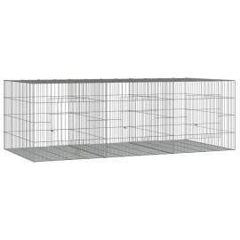 Cușcă pentru iepuri, 3 panouri, 163x79x54 cm, fier galvanizat, 2 image