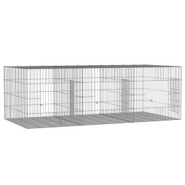 Cușcă pentru iepuri, 3 panouri, 163x79x54 cm, fier galvanizat, 4 image