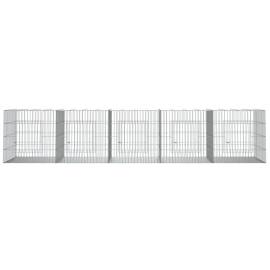 Cușcă pentru iepuri, 5 panouri, 217x79x54 cm, fier galvanizat, 3 image