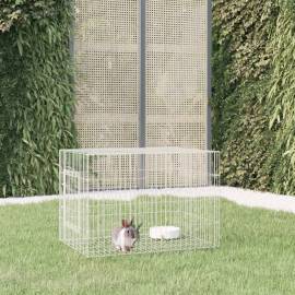 Cușcă pentru iepuri, 78x54x54 cm, fier galvanizat