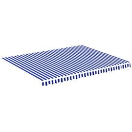 Pânză de rezervă copertină, albastru și alb, 4,5x3,5 m, 2 image