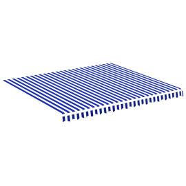 Pânză de rezervă copertină, albastru și alb, 4x3,5 m, 2 image