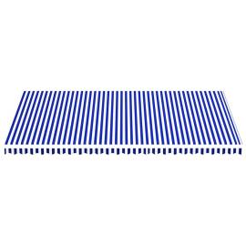 Pânză de rezervă copertină, albastru și alb, 6x3,5 m, 3 image