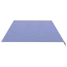 Pânză de rezervă copertină, albastru și alb, 6x3,5 m, 4 image