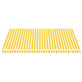 Pânză de rezervă copertină, galben și alb, 4,5x3,5 m, 3 image
