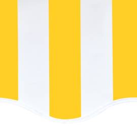 Pânză de rezervă copertină, galben și alb, 4,5x3,5 m, 5 image
