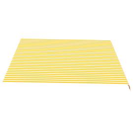 Pânză de rezervă copertină, galben și alb, 4,5x3,5 m, 4 image