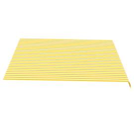 Pânză de rezervă copertină, galben și alb, 4x3,5 m, 4 image
