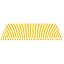 Pânză de rezervă copertină, galben și alb, 5x3,5 m, 3 image