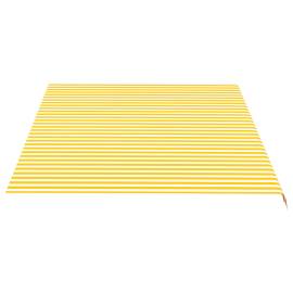 Pânză de rezervă copertină, galben și alb, 5x3,5 m, 4 image