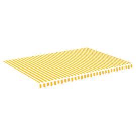 Pânză de rezervă copertină, galben și alb, 5x3,5 m, 2 image