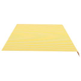 Pânză de rezervă copertină, galben și alb, 6x3,5 m, 4 image