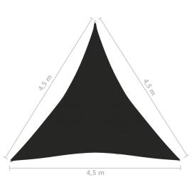 Pânză parasolar, negru, 4,5x4,5x4,5 m, hdpe, 160 g/m², 6 image