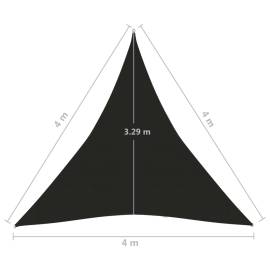 Pânză parasolar, negru, 4x4x4 m, hdpe, 160 g/m², 6 image